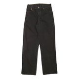 LEVI'S Mens Black Regular Straight Denim W26 L28 Classic Button Cotton Blend