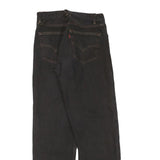 LEVI'S Mens Black Regular Straight Denim W26 L28 Classic Button Cotton Blend