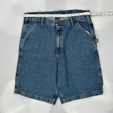 Full Blue Denim Shorts - 36W 10L Blue Cotton