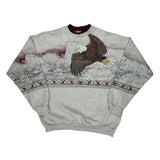 Eagle Unbranded Graphic Sweatshirt - XL Grey Cotton