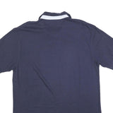 TOMMY HILFIGER Mens Navy Blue Cotton Blend Polo Shirt XL Classic Fit Short