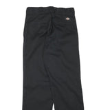 DICKIES Mens Cotton Blend Black Regular Fit Straight Leg Trousers W27 L29