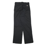 DICKIES Mens Cotton Blend Black Regular Fit Straight Leg Trousers W27 L29