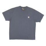 CARHARTT Mens Grey Pocket T-Shirt L Short Sleeve Crew Neck Cotton Blend Casual