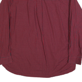 NAUTICA Mens Red & Navy Check Shirt 2XL Classic Button Down Long Sleeve Casual