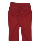 TED BAKER Mens Cotton Red Regular Straight Trousers W34 L33 Stylish Comfortable