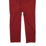 TED BAKER Mens Cotton Red Regular Straight Trousers W34 L33 Stylish Comfortable