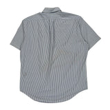 Ralph Lauren Striped Short Sleeve Shirt - Large Blue Cotton