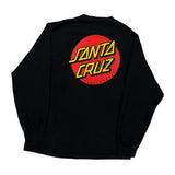 Santa Cruz Graphic Long Sleeve T-Shirt - Medium Black Cotton