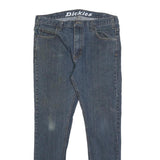 DICKIES Mens Slim Blue Denim Slim Jeans W34 L30 Cotton Blend Zip Casual