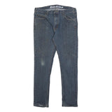 DICKIES Mens Slim Blue Denim Slim Jeans W34 L30 Cotton Blend Zip Casual