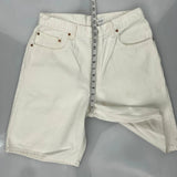 Levis Denim Shorts - 32W 10L White Cotton