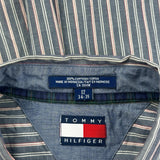 Tommy Hilfiger Striped Shirt - 2XL Grey Cotton