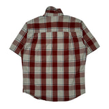 Woolrich Checked Short Sleeve Shirt - Medium Red Cotton