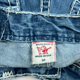 True Religion Contrast Stitch Jeans - 32W 22L Blue Denim