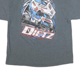 GILDAN Mens Grey 2XL Graphic T-Shirt Short Sleeve Crew Neck Racing Logo Print