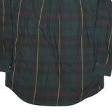 CHAPS Mens Green & Yellow Check Cotton Shirt L Button Down Long Sleeve Casual