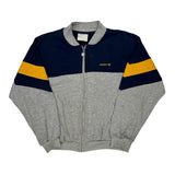 Adidas Striped Track Jacket - Large Yellow Cotton Blend