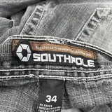 Southpole Wide Leg Jeans - 36W 29L Gray Cotton