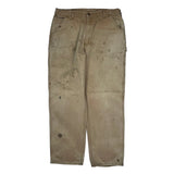 Carhartt Double Knee Carpenter Trousers - 38W 30L Beige Cotton