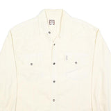 NORWISS Mens Cream Button Shirt S Cotton Blend Casual Long Sleeve