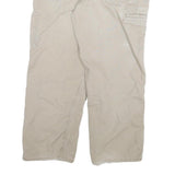 CARHARTT Mens Cotton Blend Beige Relaxed Straight Trousers W36 L27 Workwear Zip