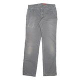 DICKIES Mens Regular Fit Straight Cotton Blend Grey Jeans W31 L31 Workwear Zip