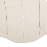 TOMMY HILFIGER Mens Beige Casual Shirt XL Classic Button-Down Pocket Cotton