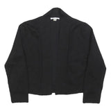 CALVIN KLEIN Womens Black Plain Pullover Crew Neck Basic Knit Jumper M Polyester