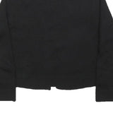 CALVIN KLEIN Womens Black Plain Pullover Crew Neck Basic Knit Jumper M Polyester