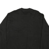 PRONTO UOMO Mens Black Patterned Acrylic Jumper Crew Neck Basic Knit L Casual