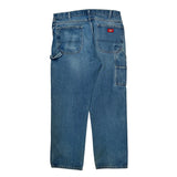Dickies Double Knee Carpenter Jeans - 34W 31L Blue Cotton