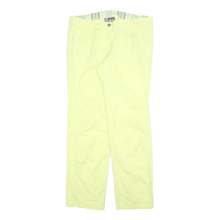 JACK WOLFSKIN Womens Cotton Blend Yellow Regular Fit Straight Leg Trousers W36