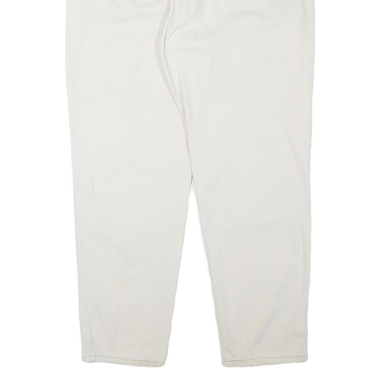 LEVI'S Womens 550 Tapered Relaxed White Denim W36 L30 Cotton Blend Zip Jeans