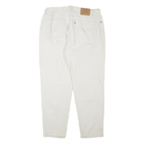LEVI'S Womens 550 Tapered Relaxed White Denim W36 L30 Cotton Blend Zip Jeans