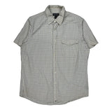 Polo By Ralph Lauren Checked Short Sleeve Shirt - Large White Cotton