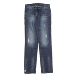 CALVIN KLEIN JEANS Mens Blue Regular Straight Denim Light W32 L32 Distressed