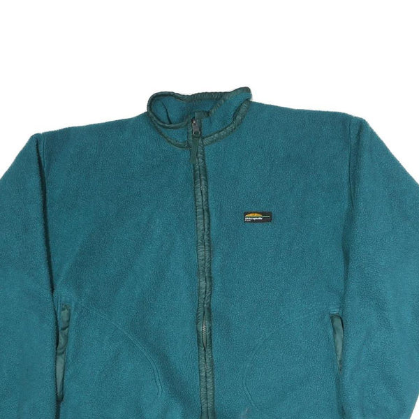 CHLOROPHYLLE Womens Blue Polyester Blend Zip Fleece Jacket L Casual Outerwear