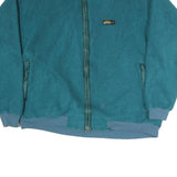 CHLOROPHYLLE Womens Blue Polyester Blend Zip Fleece Jacket L Casual Outerwear