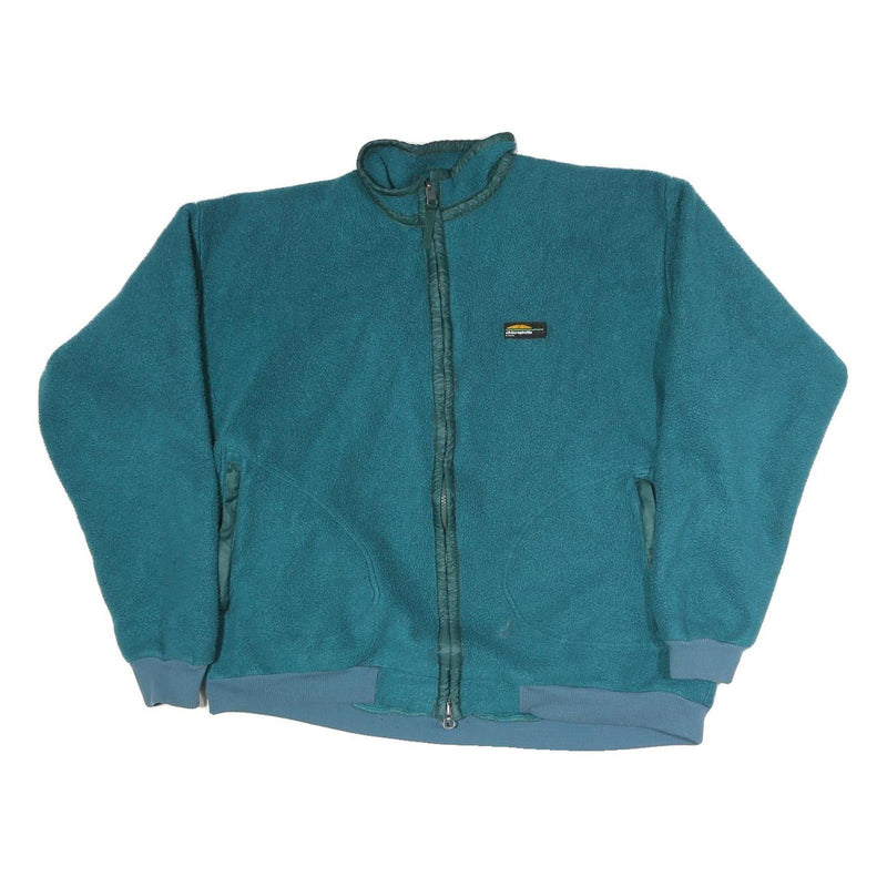 CHLOROPHYLLE Womens Blue Polyester Blend Zip Fleece Jacket L Casual Outerwear