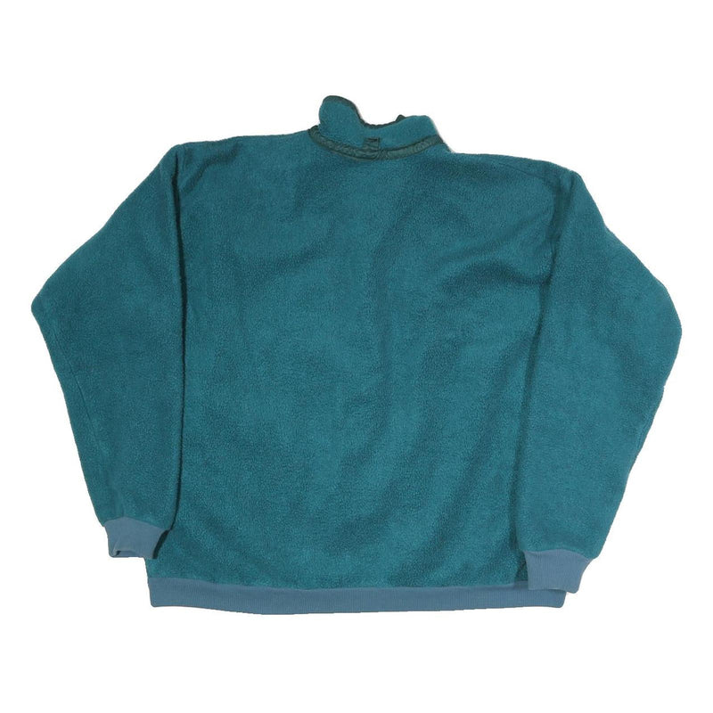 CHLOROPHYLLE Womens Blue Polyester Blend Zip Fleece Jacket L Casual Outerwear