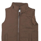 BACK IN THE SADDLE Womens Brown Jacket S Polyester Blend Plain Zip Up Winter
