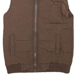 BACK IN THE SADDLE Womens Brown Jacket S Polyester Blend Plain Zip Up Winter
