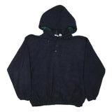 MATA PRO Womens Navy Blue Pullover Hoodie XL Button Detail Casual Wear