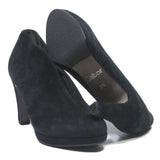 GABOR Womens Black Ankle Boots Synthetic UK 2.5 Stylish Comfortable Heel