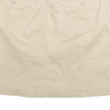 OLD NAVY Womens Beige Cotton Straight Short Skirt Size M Casual Pocket Detail