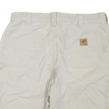 CARHARTT Mens Shorts Beige Casual Cotton Blend L W36 Workwear Durable Comfort