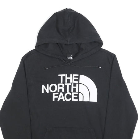 THE NORTH FACE Mens Black Cotton Blend Pullover Hoodie M Logo Sweatshirt