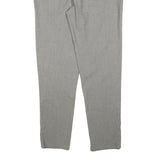 ZARA Mens Slim Grey Cotton Blend Trousers W32 L30 Casual Smart Zip Closure