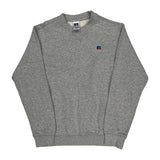 Blank Russell Athletic Sweatshirt - Large Grey Cotton Blend